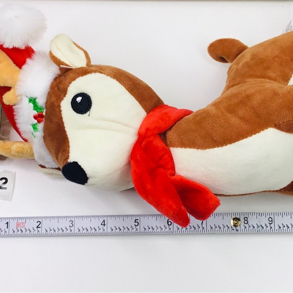 Reindeer Plush Deer Caress Soft Pets Christmas Holiday Pet Toy New - Picture 4 of 4
